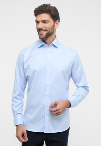 Luxury Shirt Twill Langarm 46/Langarm - 65cm MODERN FIT - Hellblau