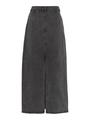 VIKIRA LONG WASHED DENIM SKIRT 38 - Dark Grey Denim