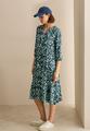 Gemustertes Volant-Kleid L - Slate Khaki