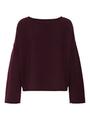 JDYRUE LIFE L/S BOAT NECK PULL KNT NOOS L Knit Fit - Maroon Banner