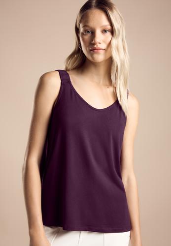 Top mit V-Neck 36 - Dark Berry Purple