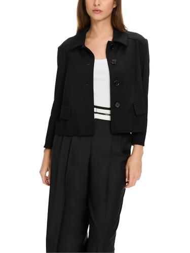 Kurzjacke mit Ärmelschlitzen Schwarz 44