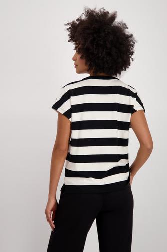 Sweatshirt mit Streifen 40 - Schwarz Ringel