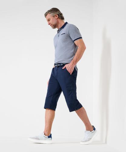 Style Bill 26U Cargo-Bermuda, Herrenhose, Französische Taschen, Safety-Tasche, Sportive Cargotaschen, Tunnelzug im Saum, Verdeckter Reißverschluss, Perfect Cut (niedrige Leibhöhe), Regular Fit, Gerader Beinverlauf - Navy