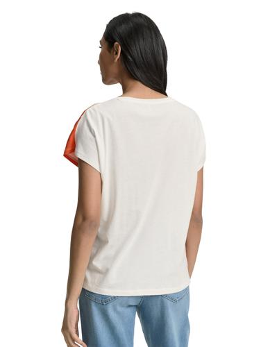 T-Shirt im Material-Mix M Regular Fit - Red Abstract Flower