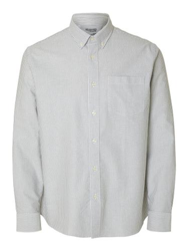 SLHREGRICK-OX SHIRT LS NOOS XL Normal geschnitten - Forest Night