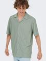 ONSKARI RLX RESORT SS PLIZZE SHIRT NOOS L Locker geschnitten - Iceberg Green