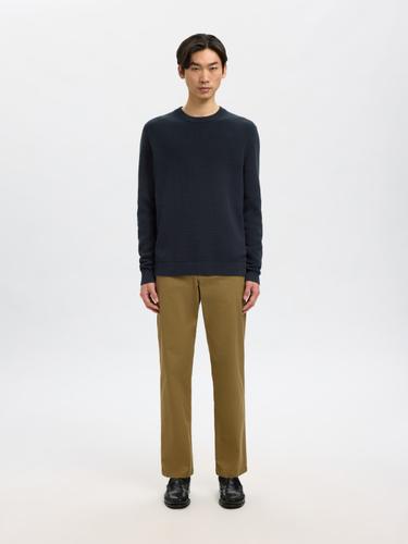SLHDANE LS KNIT STRUCTURE CREW NECK NOOS S Normal geschnitten - Sky Captain