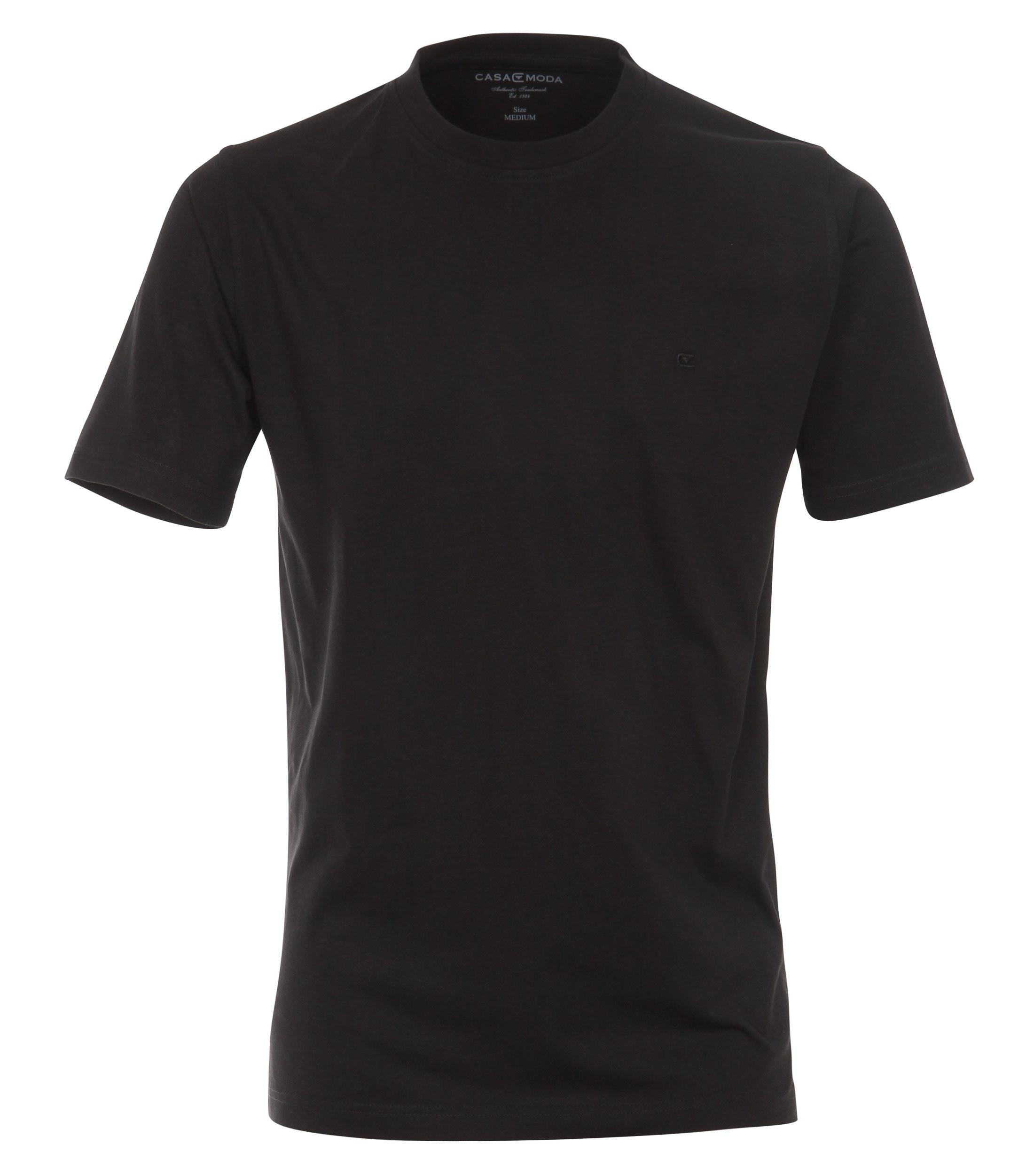 T-Shirt Halbarm Doppelpack 092180 S - Schwarz