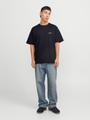 JORPAROS EASTER SKETCH TEE SS CREW N LN L Locker geschnitten - Black
