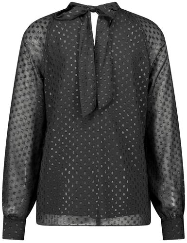 Chiffonbluse mit Shiny-Dots 36 Figurumspielend - Schwarz