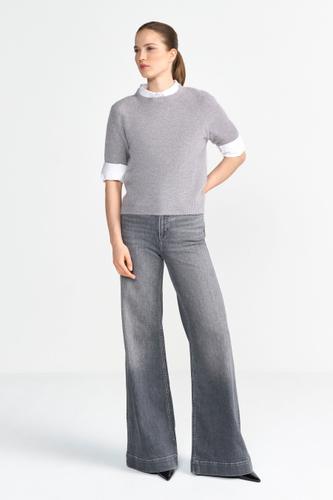 Weite Jeans - Grau / 27/32