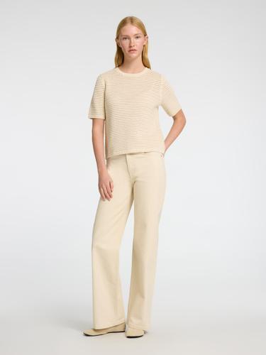 SLFVINNA SS STRUCTURE KNIT O-NECK NOOS XL Locker geschnitten - Birch
