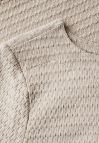 T-Shirt mit Struktur 36 - Moonstone Sand