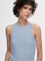 SLFANNA O-NECK STRIPED TANK TOP NOOS XS Slim Fit - Cashmere Blue