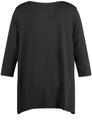 Ausgestelltes 3/4 Arm Shirt mit Frontprint 52 Leicht ausgestellt | Leger - Black Gemustert