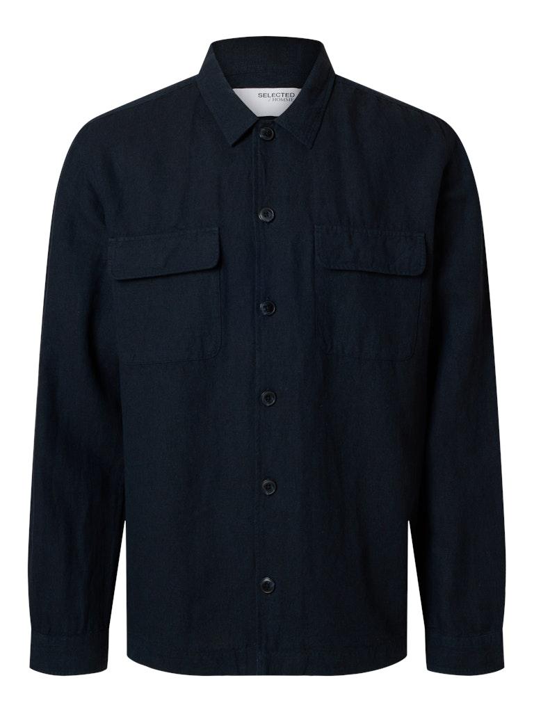 SLH-LEROY SUN OVERSHIRT LS NOOS Blau M