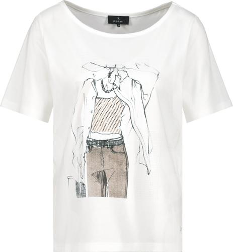 T-Shirt mit gezeichneter Frau 40 - Off-white