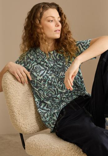 Shirt mit Ornamentmuster L - Slate Khaki
