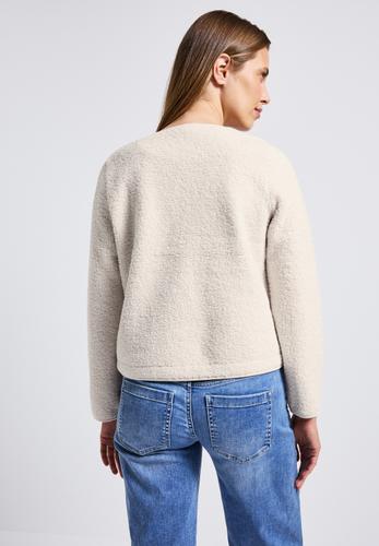 Teddy-Jacke mit Knopfleiste 38 - Tusk Cream