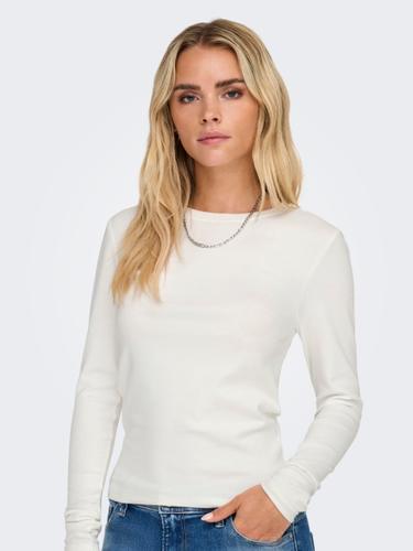 ONLRILEY O-NECK L/S TOP JRS NOOS Weiß XL