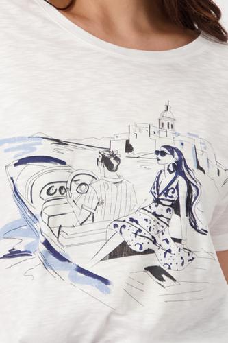 T-Shirt mit Boot-Zeichnung 44 - Navy Blue