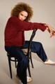 Weicher Langarm-Pullover 42 - Bordeaux