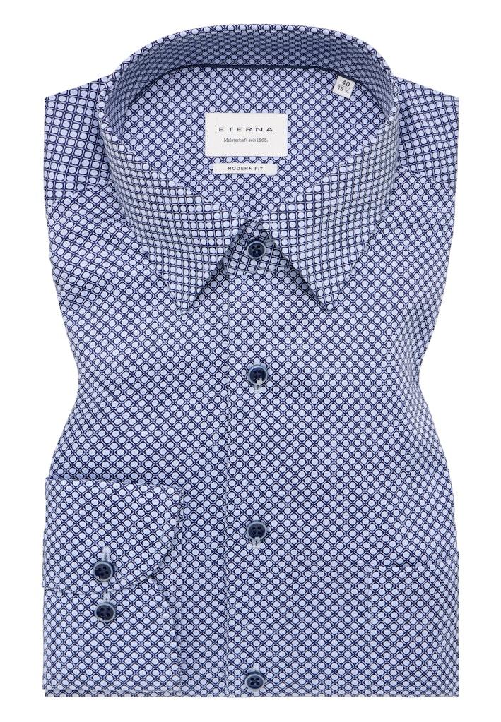 Hemd Twill Langarm Blau 44/Langarm - 65cm