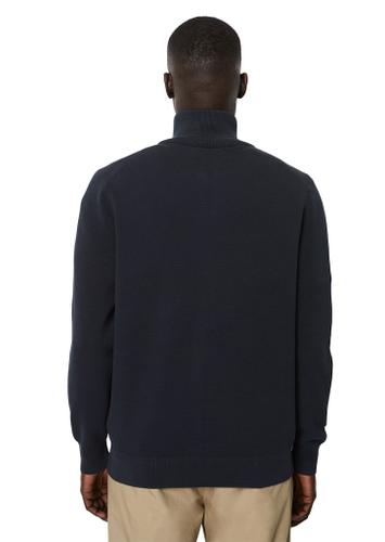 Stehkragen-Strickjacke regular 3XL - Dark Navy