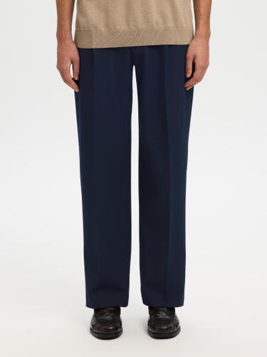 SLH220-LOOSE FINN FLEX PANTS NOOS L Locker geschnitten - Navy Blazer