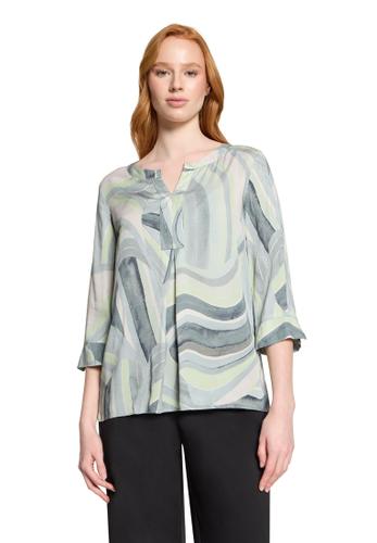 Schlupfbluse 40 Figurumspielend - Mint/Green