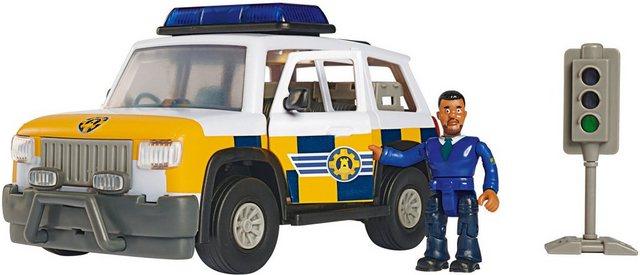 SIMBA Spielzeug-Auto »Feuerwehrmann Sam, Polizeiauto 4x4 mit Figur«, (Set), mit Licht und Originalsound