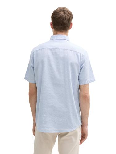 Regular Fit Kurzarmhemd aus Baumwolle M Regular Fit - Powder Blue Multicolor Dot