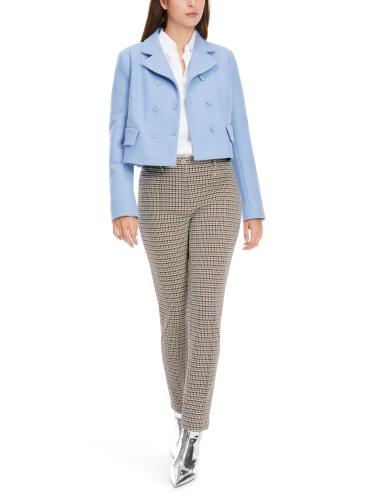 Modell SYDNEY - schmale Hose in Karo 38 - Smoke