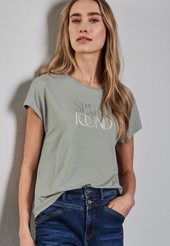 T-Shirt mit Wording Grün 40