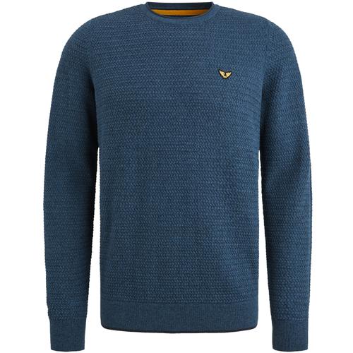 R-neck cotton mouline M Regular Fit - True Navy