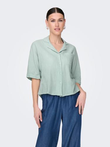ONLTHYRA LIFE SS SHIRT NOOS WVN Grün, Blau L