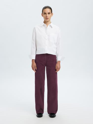SLFWIDE RUNA HW CORDUROY PANT NOOS 27/32 Weiter Beinschnitt - Fig