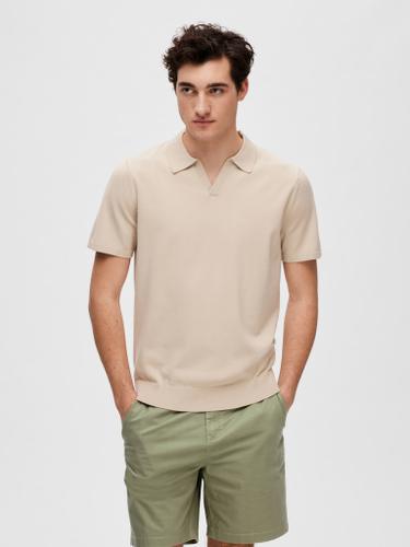SLHTELLER SS KNIT POLO NOOS Grau L