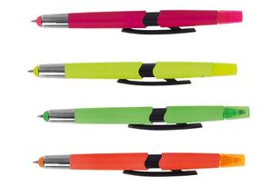 3in1 Touchpen, Kugelschreiber und Textmarker "Neon"