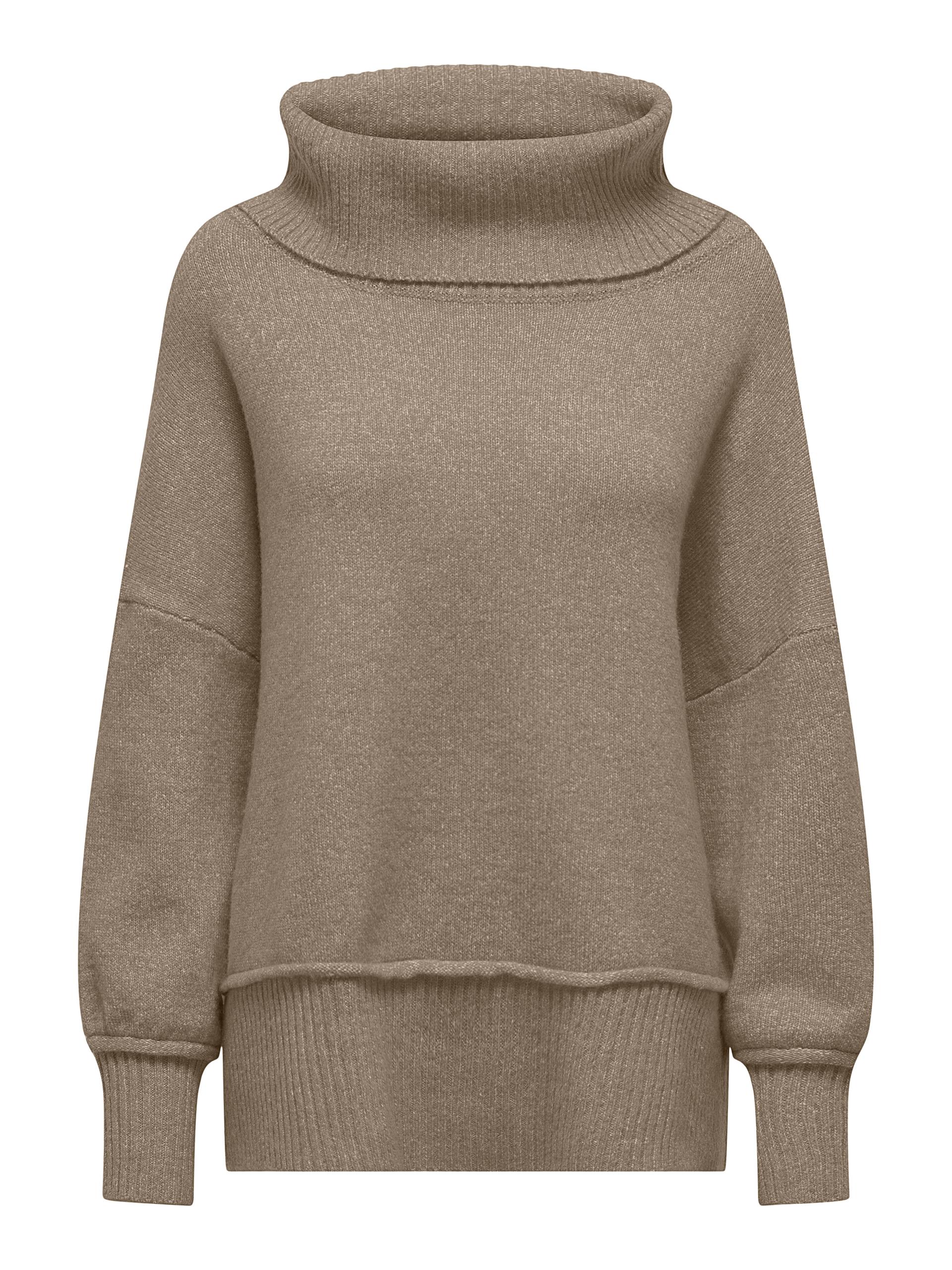 ONLHAZEL LS COWLNECK RP KNT Braun L