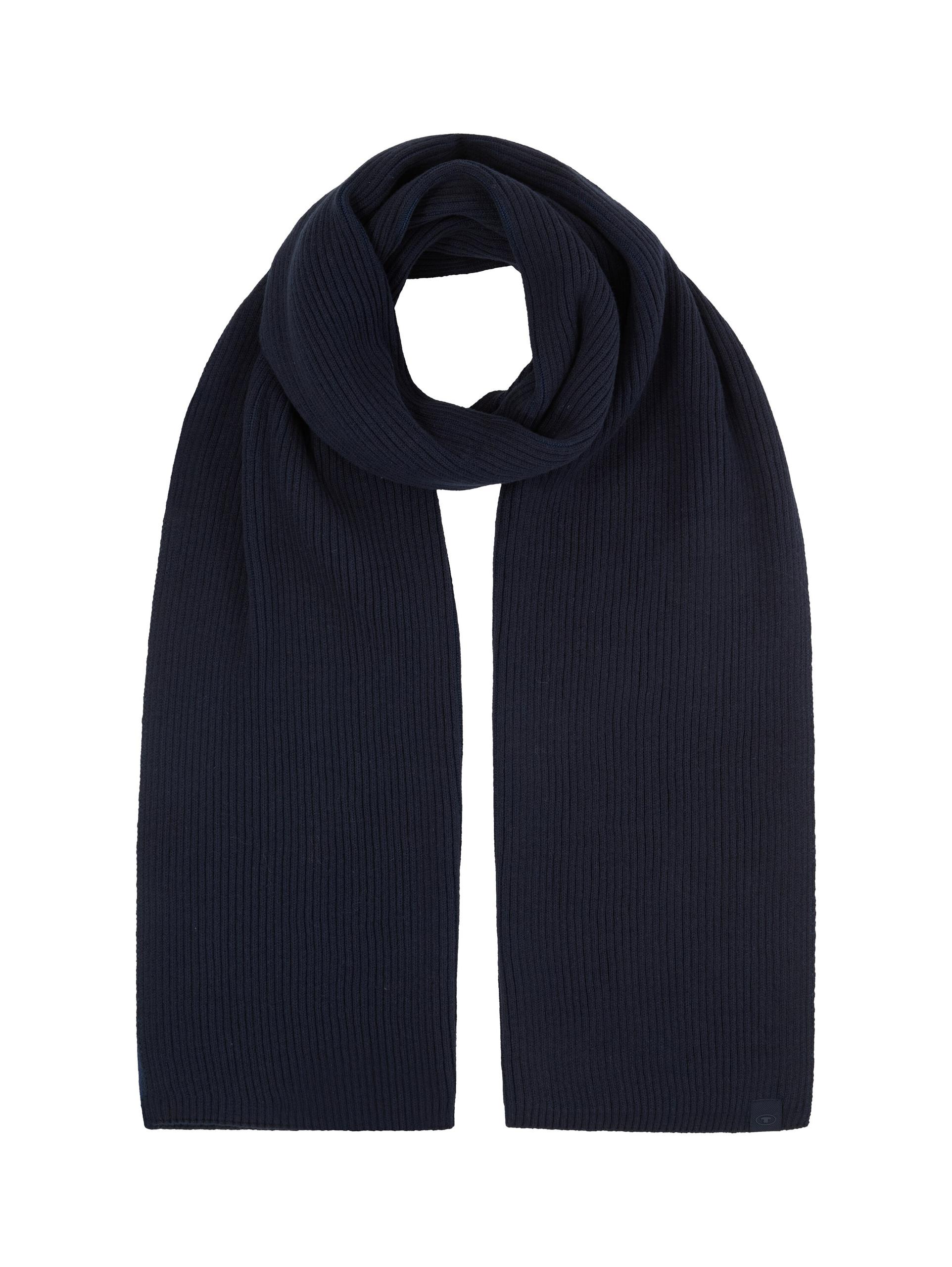 Schal aus Baumwoll-Mischung OS Regular Fit - Navy Plaited Tonal Stripe