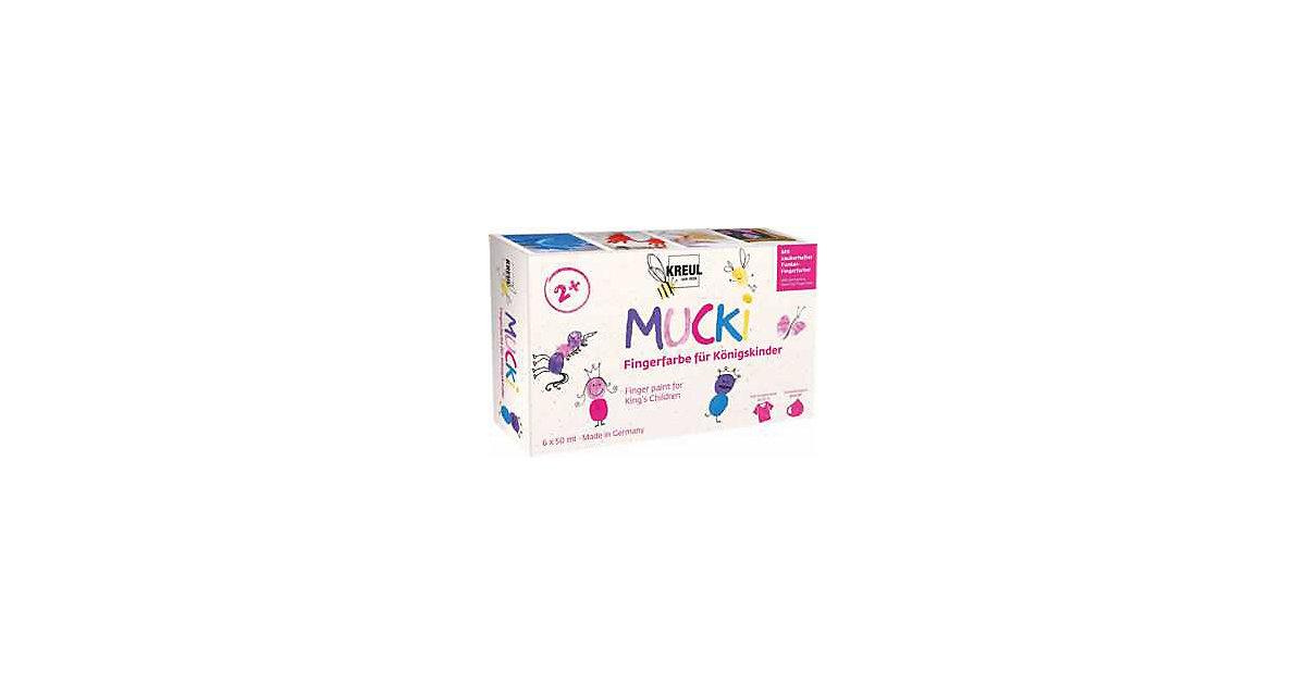 MUCKI Fingerfarbe Königskinder Set, 6 x 50 ml Kinder