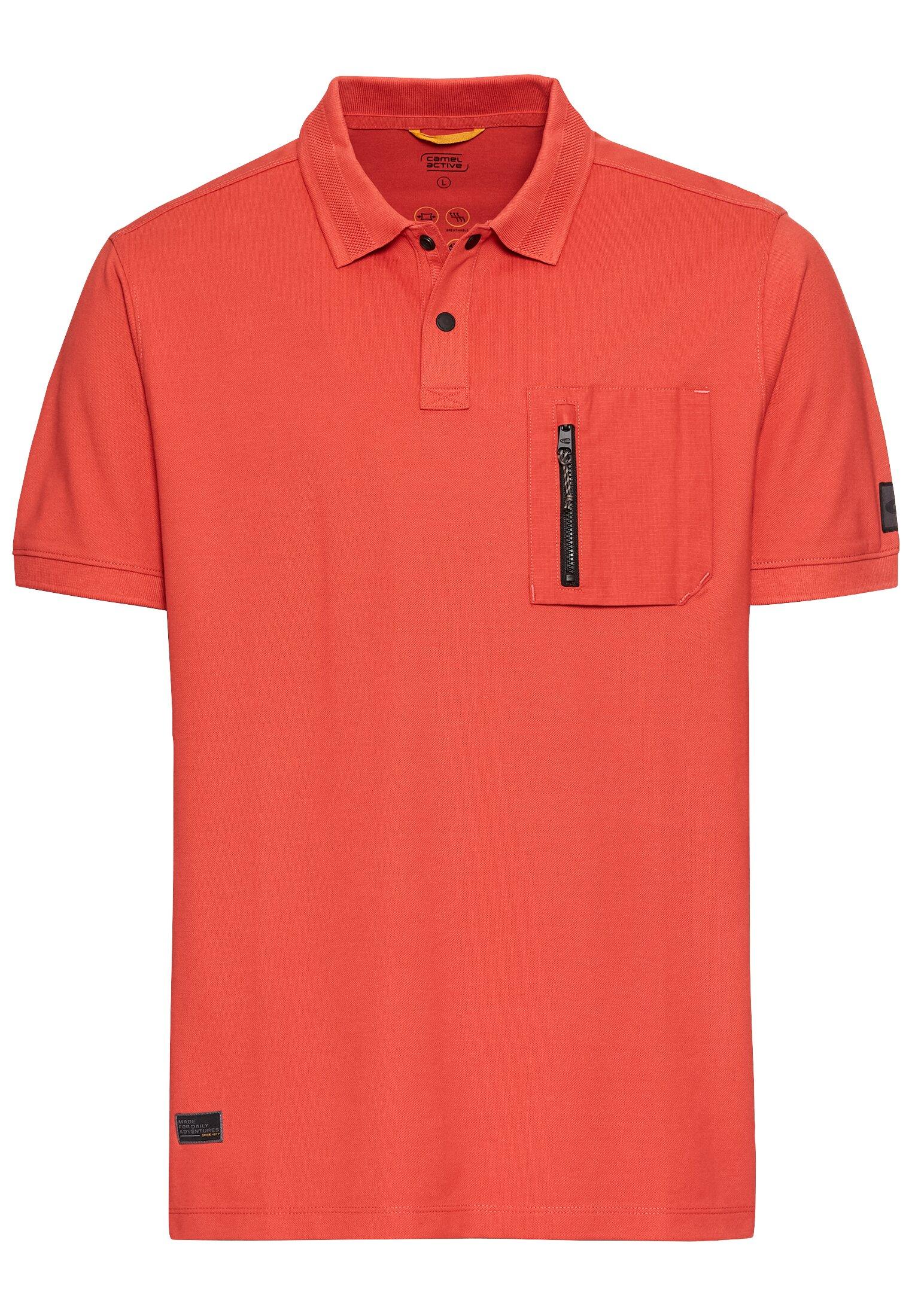 Kurzarm Poloshirt mit Cooling Effekt 5XL Regular Fit - Sunfaded Red