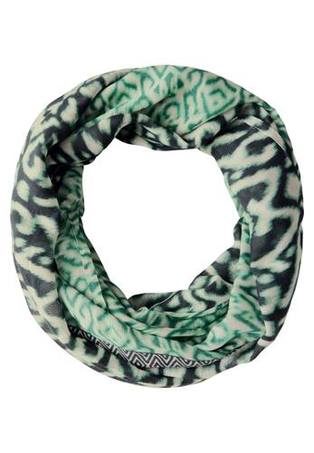 Gemusterter Loop Schal One size - Tendril Green