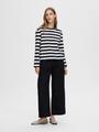 SLFESSENTIAL LS STRIPED BOXY TEE NOOS L Box Fit - Dark Sapphire