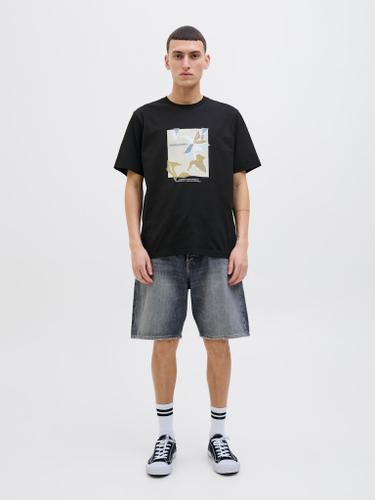 JORALMERIA FRONT TEE SS CREW NECK Schwarz L