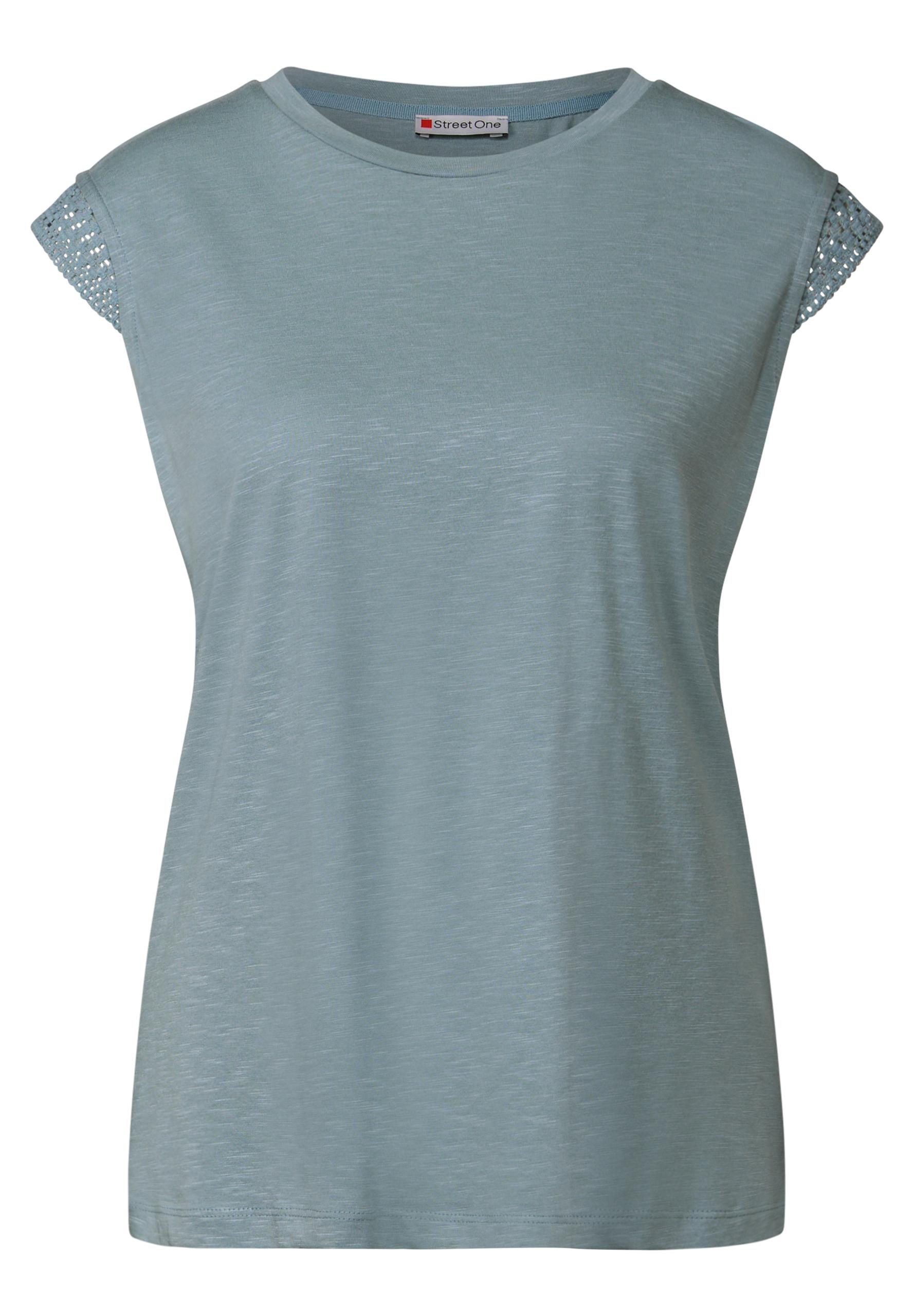 Shirt mit Häkeldetails 38 - Arona Blue