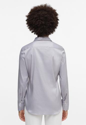 Performance Shirt Bluse Twill Langarm 44/Langarm FITTED - Hellgrau