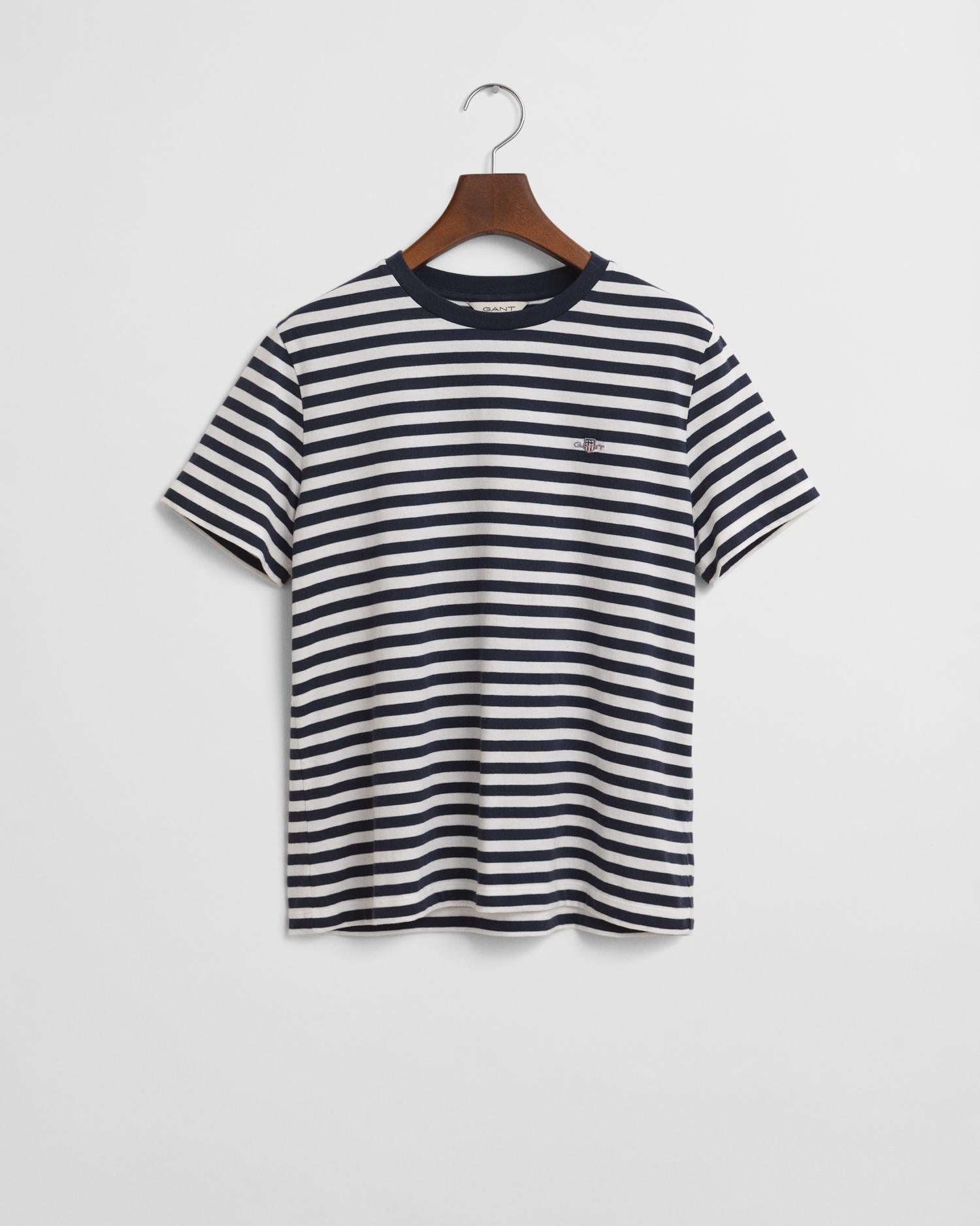 Shield T-Shirt mit Streifen S - Evening Blue